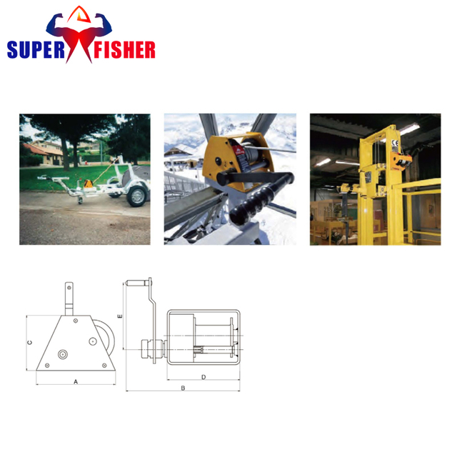 Automatic Brake Manibox MR150-MR2000 Straight-Cut Gears Hand Spurgear Winches