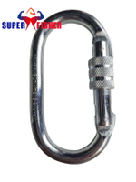 CE Certified Alloy Steel Screw-Lock Carabiner for Outdoor Climbing Safety