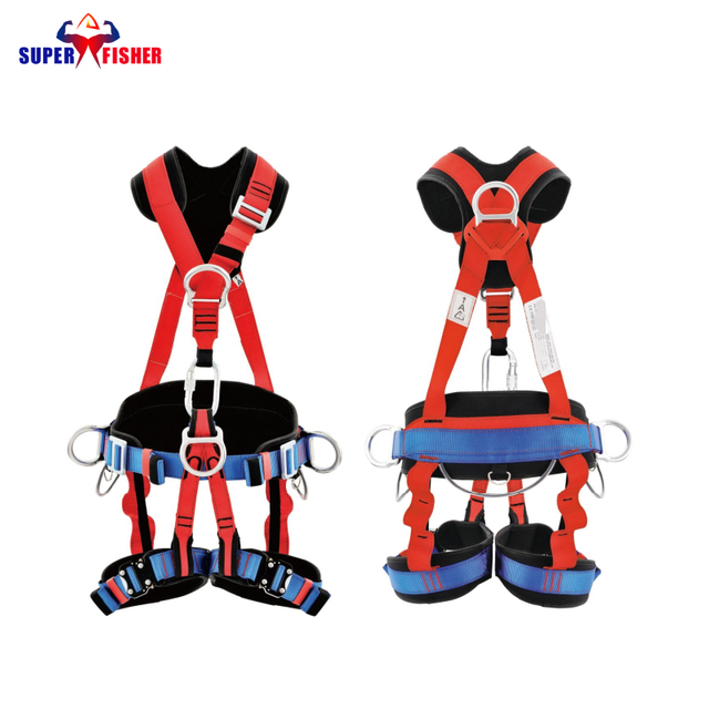 PPE Wholesale Safety Falling Protector Aluminum D-Ring Full Body Harness Safety Belt