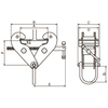 High Quality Lifting Forged Beam Clamp Pipe Lifter with Shackle 10t Capacity