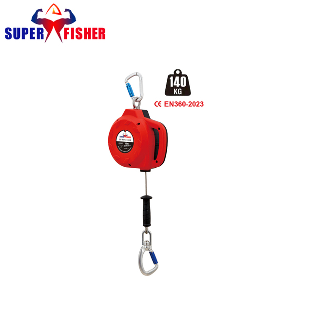Lifeline Design En360-2023 Retractable Fall Arrester with 5mm Stainless Steel Wire Rope