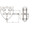 10 Ton OEM Lifting Forged Beam Clamp Pipe Lifter with Shackle Ys Type