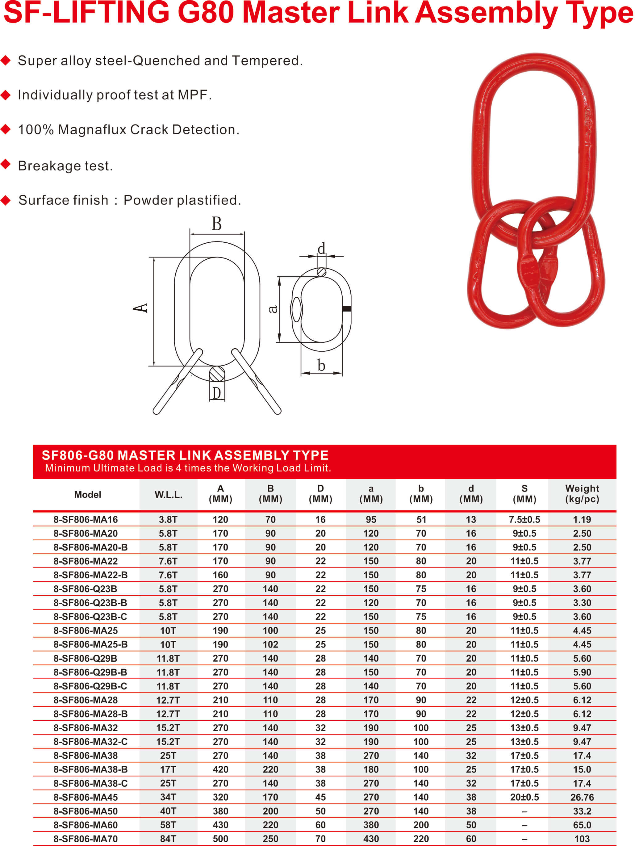 SF806-G80 Master Link Assembly Type-2