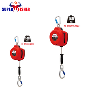 Anti-Fall New Design 6m 10m Retractable Wire Rope Type Fall Arrester for Outdoor Work Protection