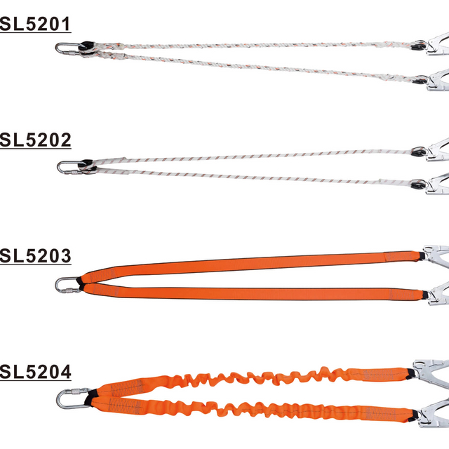 DOUBLE LANYARD WITHOUT ABSORBER WITH CE STANDARD