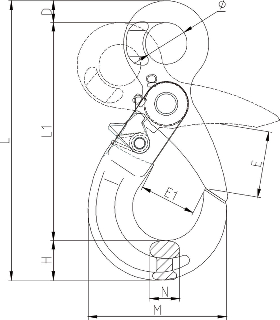 SF807-G80 Eye Type Safety Hook