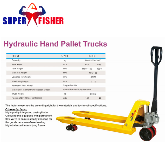 Custom Manual Transpallet Forklift Jack Trolley Hydraulic Hand Pallet Truck