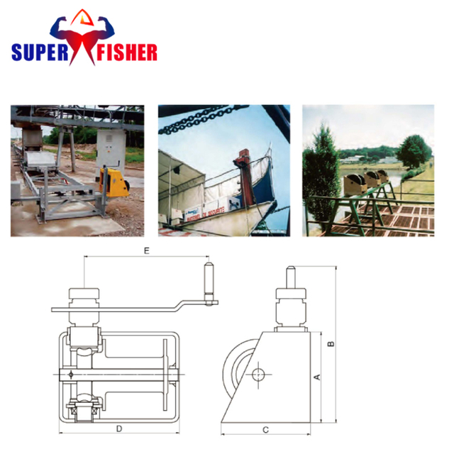 Highly Rugged Design Automatic Brake Hand Wormgear Winches Manibox MS250-MS1000