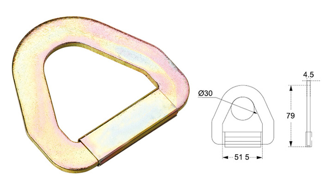 2" FLAT TRIANGLE RING