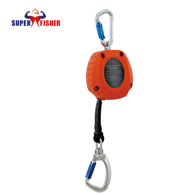 6 Meters En360 Safety Equipment Retractable Fall Arrester Self-Retracting Lifeline Arrest 