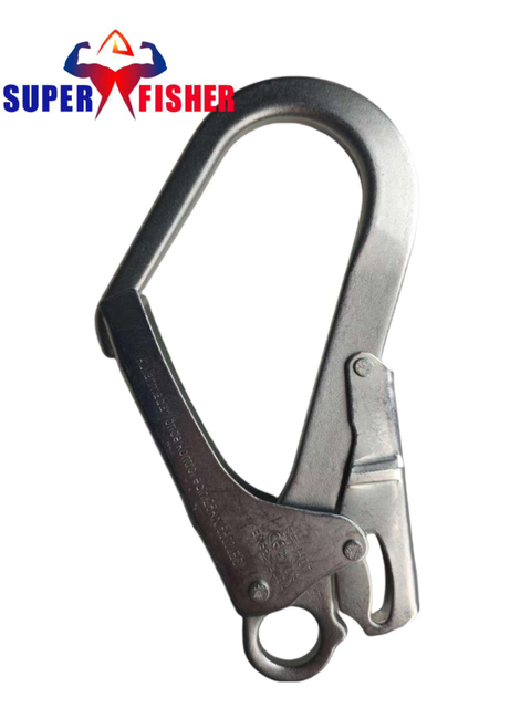 CE Certified 25kN China Factory Fall Protector Arrest Steel Forged Scaffolding Snap Safety Harness Lanyard Hook Carabiner /Karabiner