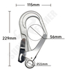 Oversize Opening 110mm Factory Fall Protector Arrest Safety Harness Lanyard Aluminium Snap Hook Carabiner /Karabiner