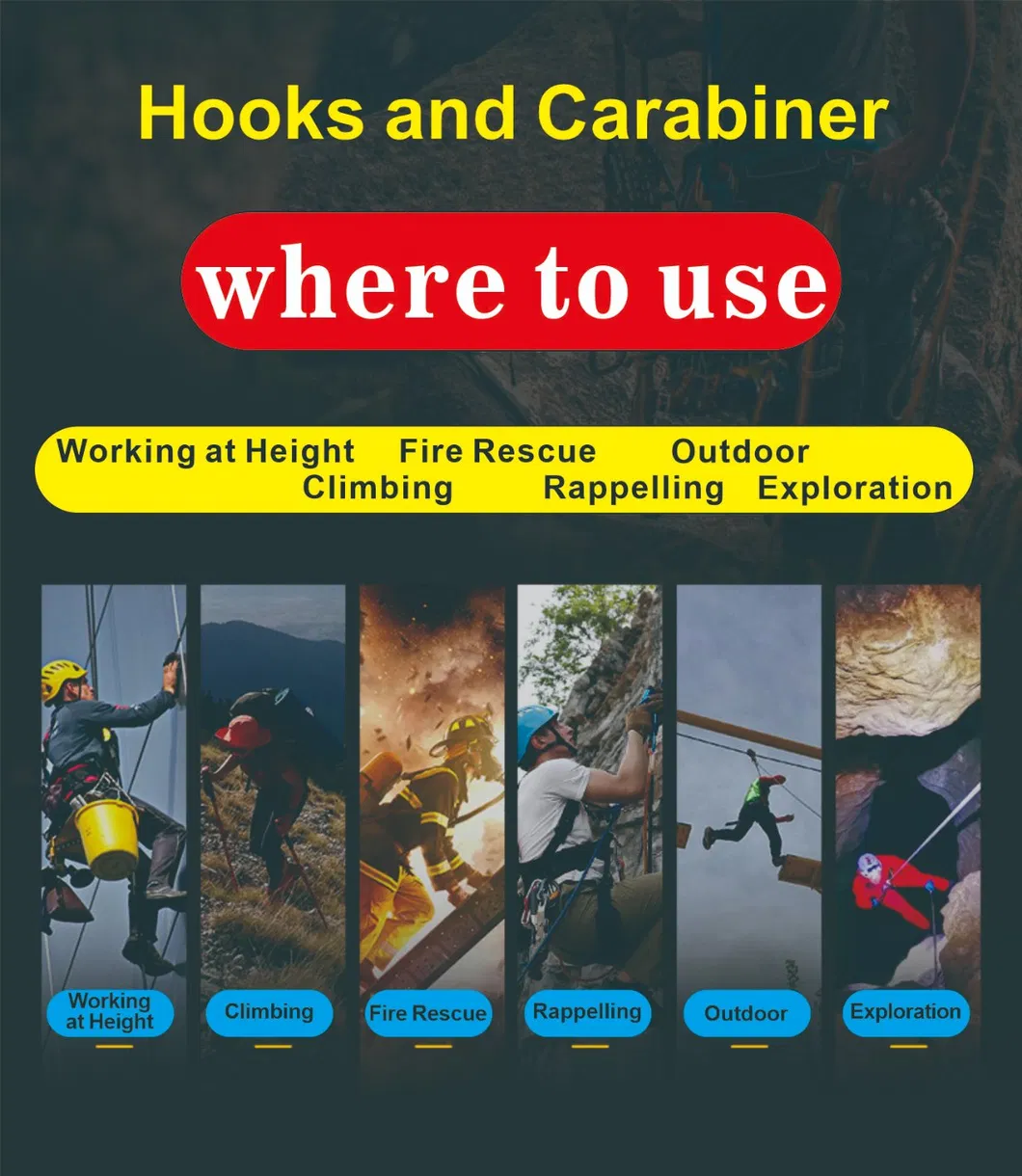 CE EN362:2004 Certified Aluminium Carabiner Load Testing and Quality Control Process