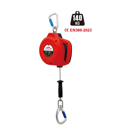 Lifeline Design En360-2023 Retractable Fall Arrester with 5mm Stainless Steel Wire Rope