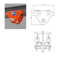 ATP 0.5ton Series Push Hand Manual Plain Trolley for Hoist Lifting Equipment