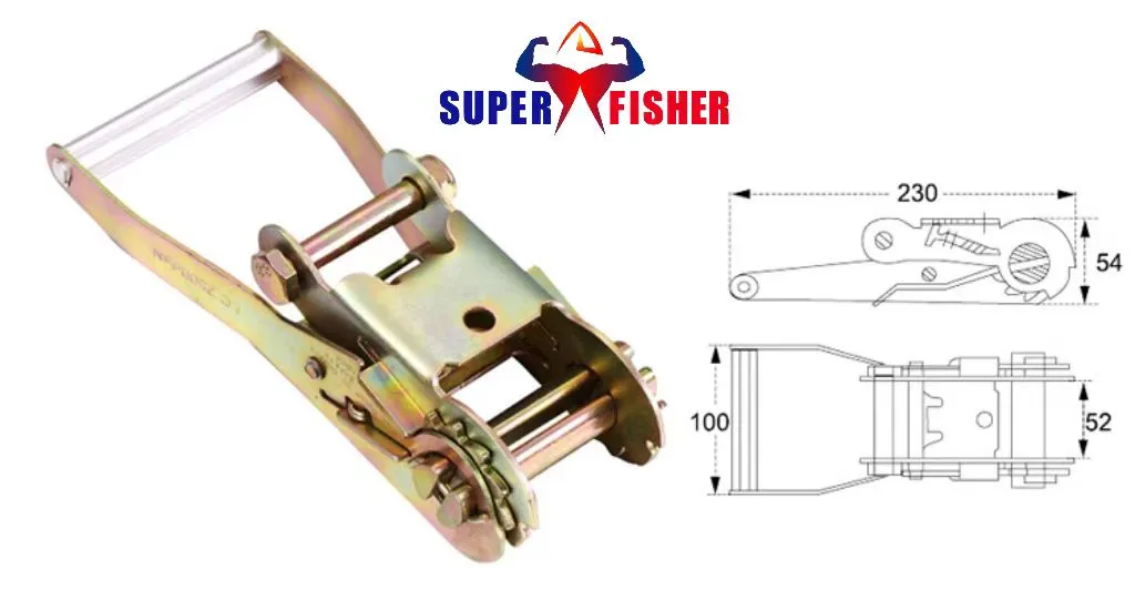 2 inch Aluminum Handle Ratchet Buckle SF-RB-5003 for Heavy Duty Cargo Tie Down