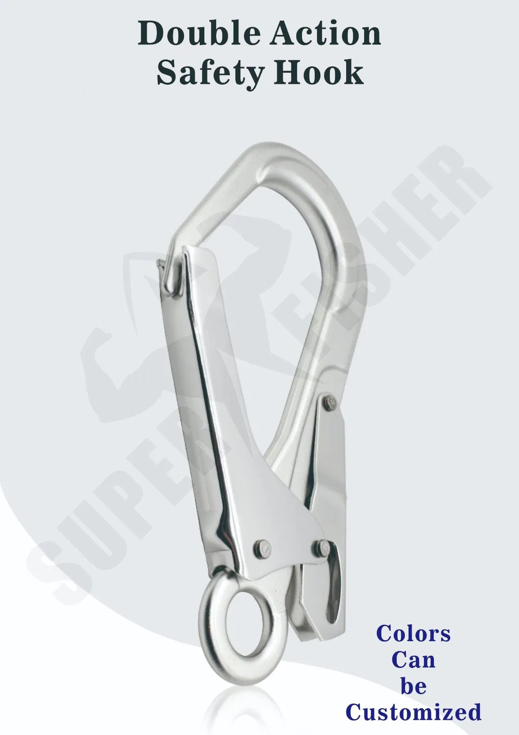Spring-loaded locking mechanism designed for one-handed operation with work gloves