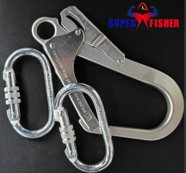 Scaffolding Safety Harness with Elastic Single Lanyard and Snap Hook