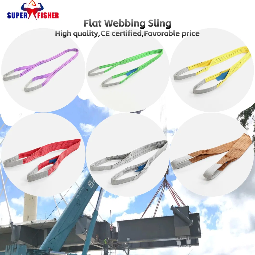 1 Ton EN 1492-1 CE GS Certified Duplex Flat Lifting Webbing Sling Overview