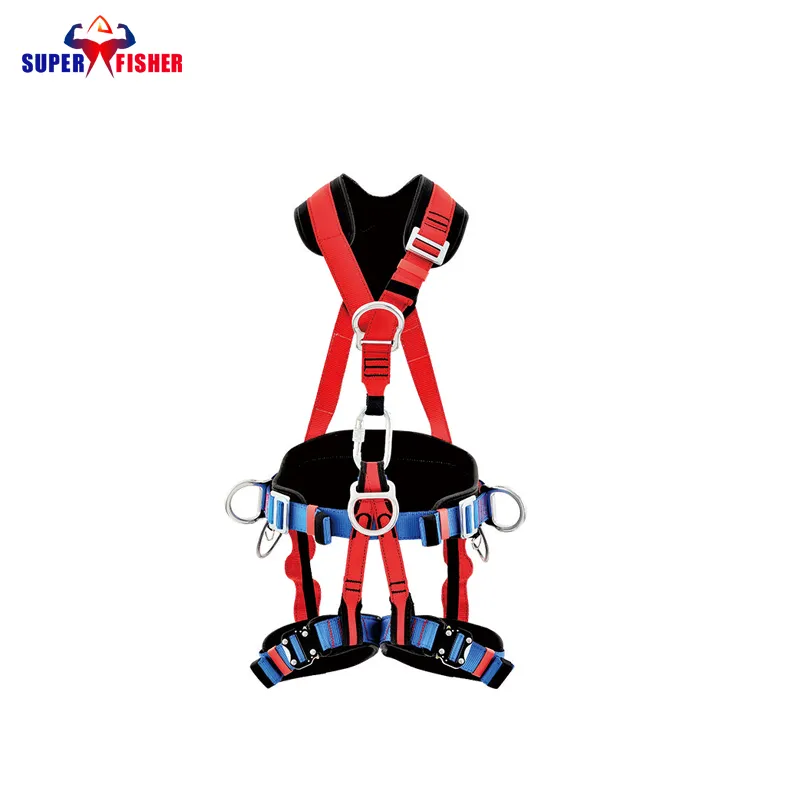 Aluminum D-Ring Fall Arrest Harness Back View Showing 45mm Polyester Webbing